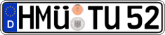 German license plate, Regular plates