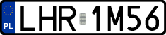 License plates of Poland, Regular car plates