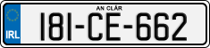 License plate of Ireland, Regular plates