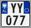 License plate of Albania, Motorcycles (2011)