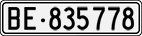 License plate of Switzerland, Cars