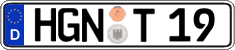 German license plate, Regular plates