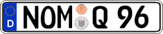 German license plate, Regular plates