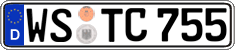 German license plate, Regular plates