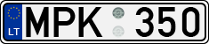 License plate of Lithuania, Cars