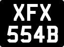 License plate of the United Kingdom, 1963 year system