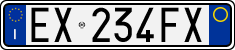 License plate of Italy, Cars (1994 year series)