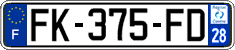 French license plate, SIV (ordinary)