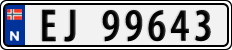License plate of Norway, Cars