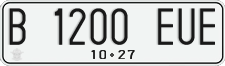 License plate of Indonesia, Regular plates