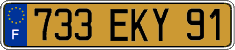 French license plate, FNI