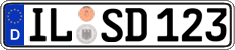 German license plate, Regular plates