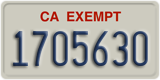 California, Exempt (1234567)