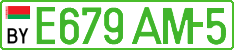 License plate Belarus, Electric vehicles (cars)