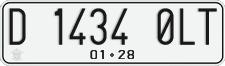 License plate of Indonesia, Regular plates