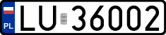 License plates of Poland, Regular car plates