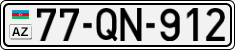 License plate of Azerbaijan, Cars