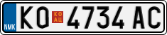 License plate of North Macedonia, Regular plates (2012)