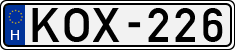 license plates of Hungary, Cars (1990)