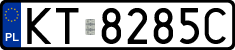 License plates of Poland, Regular car plates