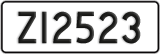 License plate of New Zealand, AB1(234)