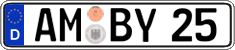 German license plate, Regular plates