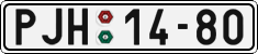 License plate of the Czech Republic, Cars (1960)