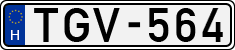 license plates of Hungary, Cars (1990)