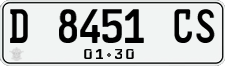 License plate of Indonesia, Regular plates