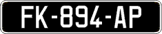 French license plate, SIV (oldtimers)