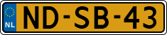 License plate of the Netherlands, Cars