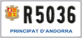 License plate of Andorra, Motorcycles (A 1234)