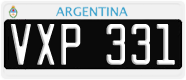 License plate of Argentina, Cars (1995, ABC 123)