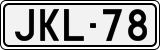License plate of Finland, Cars