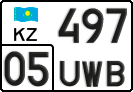License plate Kazakhstan, Private owners (2012)