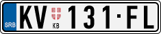 License plate of Serbia, Cars