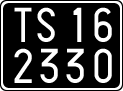 License plate of Italy, Cars (1927 year series)