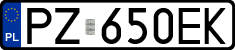 License plates of Poland, Regular car plates