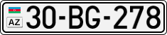License plate of Azerbaijan, Cars