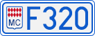 License plate of Monaco, Cars