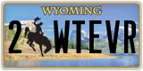 Wyoming, Vanity Plates (1(2) XXXXX)
