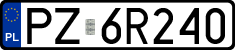 License plates of Poland, Regular car plates