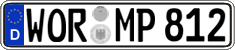 German license plate, Regular plates
