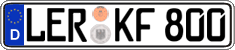 German license plate, Regular plates