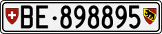License plate of Switzerland, Cars