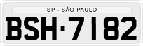 License plate of Brazil, Private owners (1990)