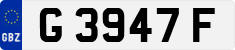 License plate of Gibraltar, Regular car plates (G 1234 A)