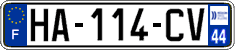 French license plate, SIV (ordinary)