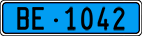 License plate of Switzerland, Work and fire vehicles (blue)
