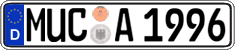 German license plate, Regular plates
